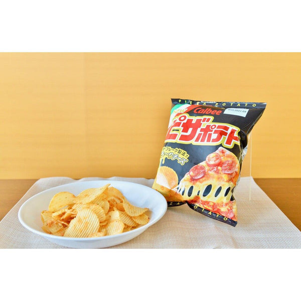 Calbee Pizza Potato Chips 60g (Pack of 3 Bags), Japanese Taste