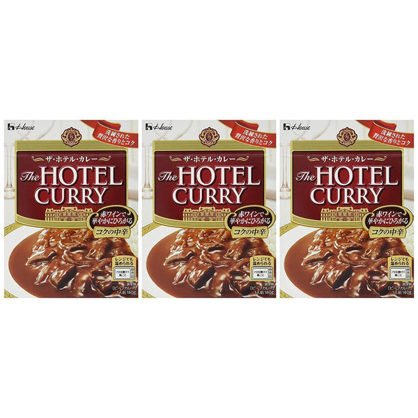 House The Hotel Curry Sauce Rich Type 180g x 3 Packs, Japanese Taste