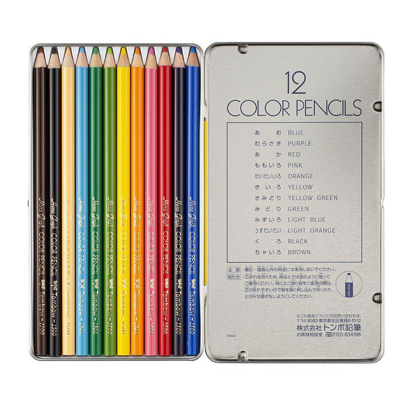 Tombow Colored Pencils 12 Colors CB-NQ12C, Japanese Taste