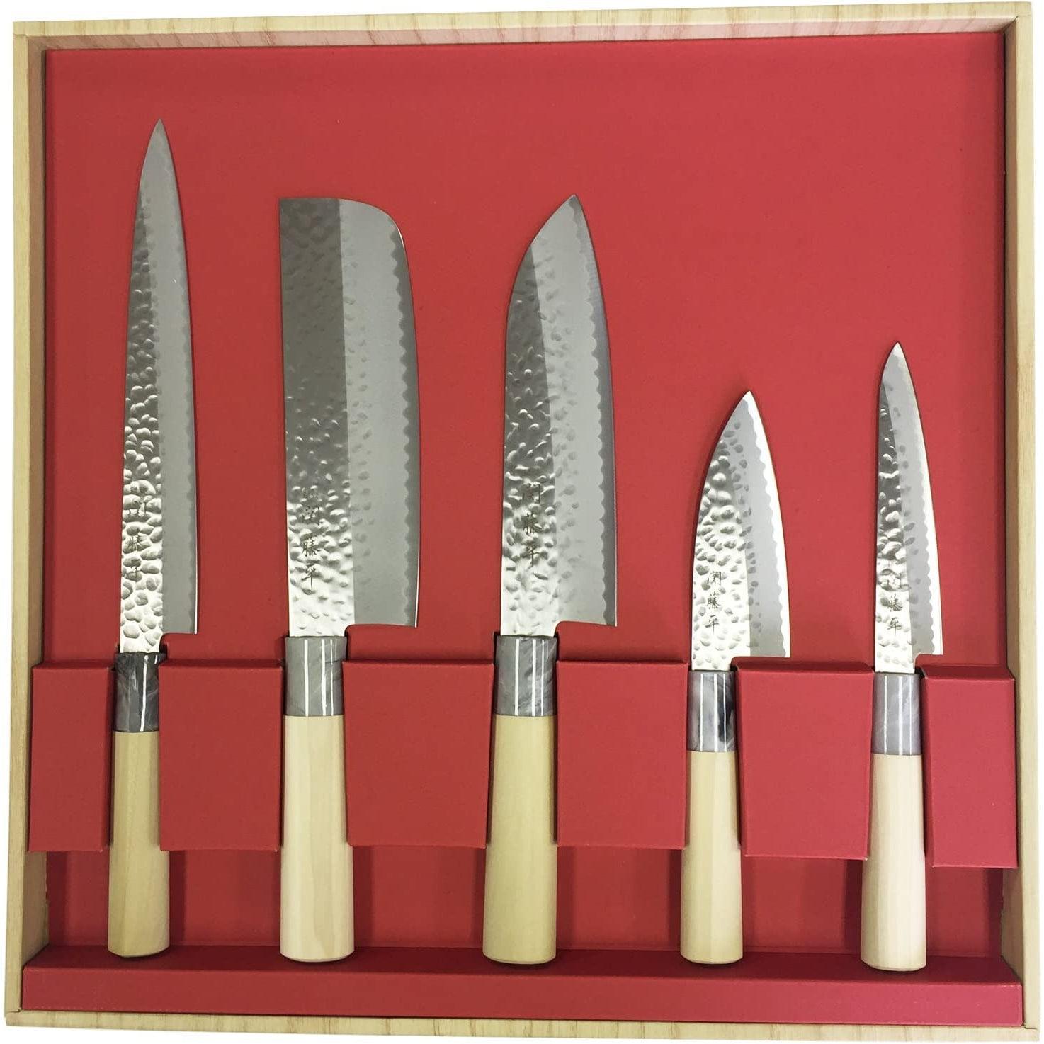 Yaxell Japanese Knife Set 5 Kitchen Knives, Japanese Taste