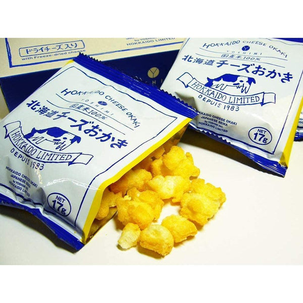 Yoshimi Hokkaido Cheese Okaki Cheesy Rice Crackers 102g, Japanese Taste