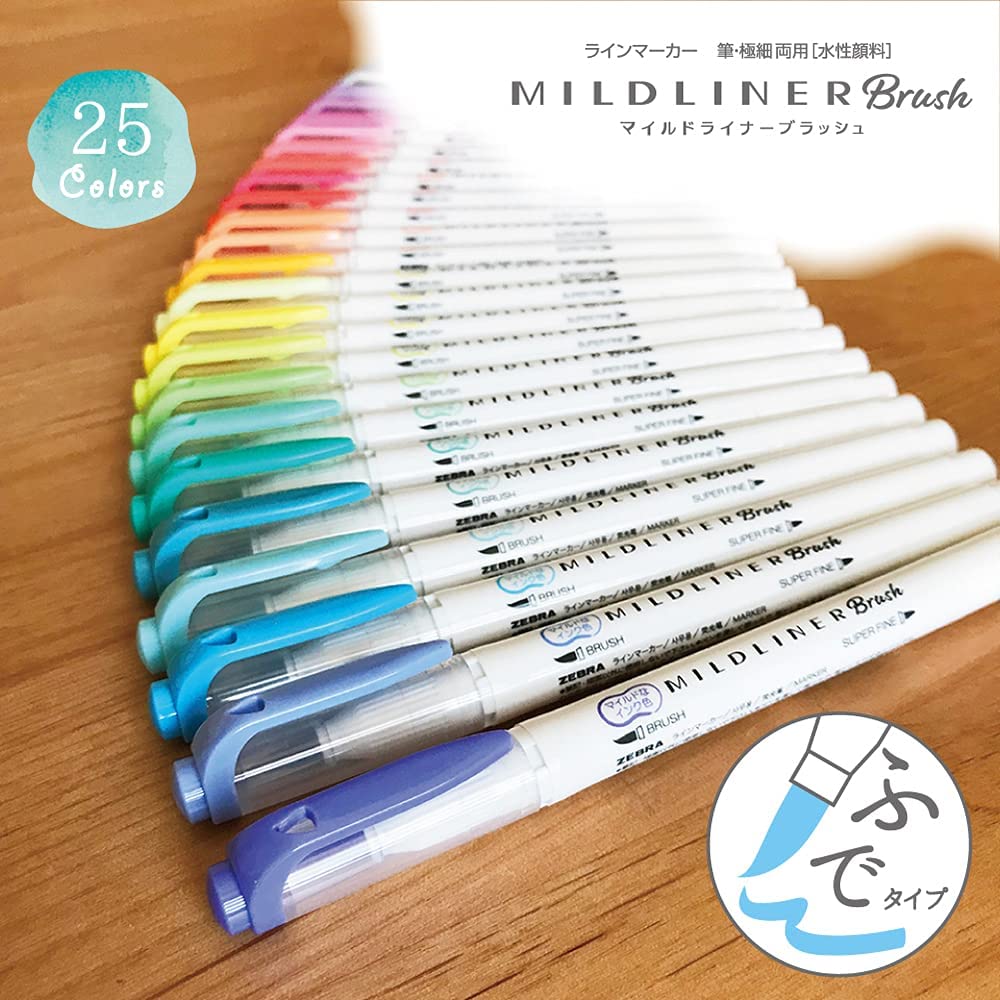 New colors!* Zebra Mildliner Brush Pens for calligraphy and hand