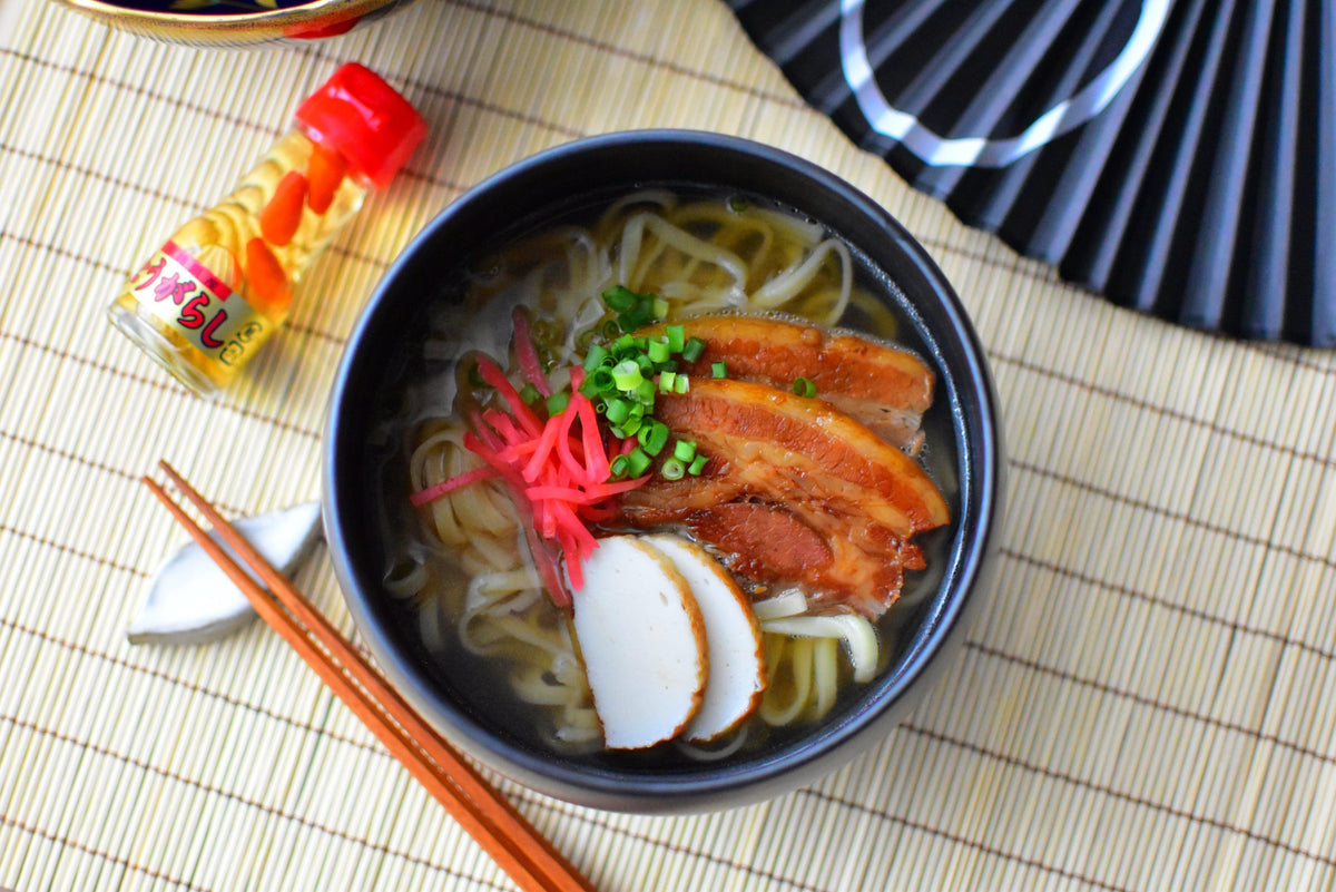 Okinawa soba noodle dish traditional food