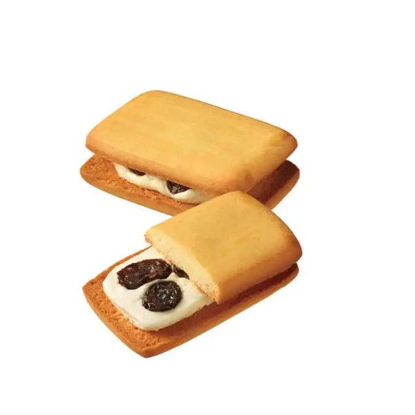 Bourbon Raisinne Rum Raisin Cream Sandwich Butter Cookies 6pcs.