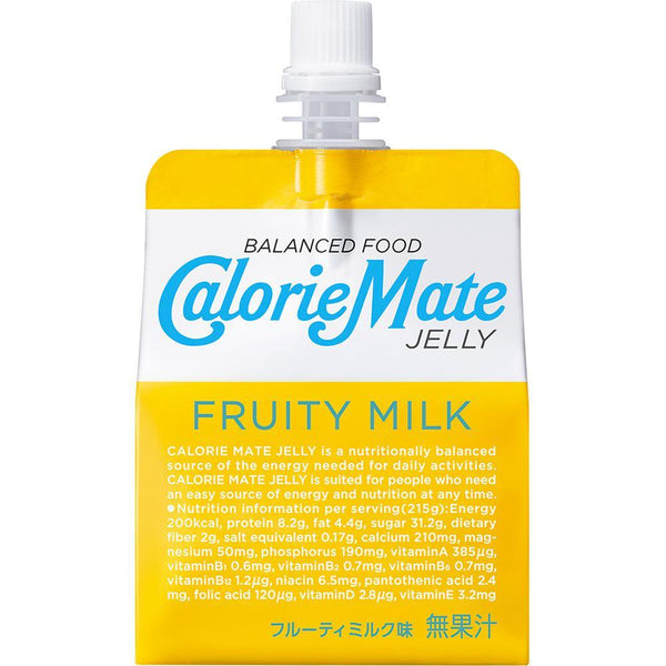 Calorie Mate Jelly Balanced Nutrition Jelly Drink Fruit Milk 215g × 6 Units