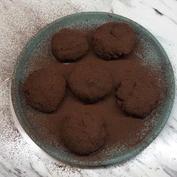 plated chocolate mochi