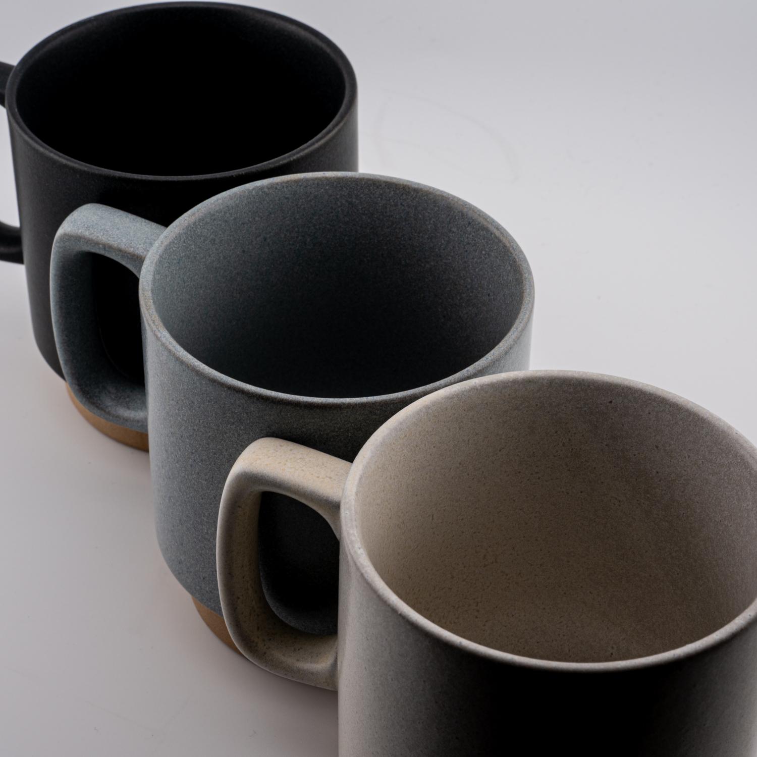 食器 coco Cocochi Stackable Ceramic Coffee Cup Space-Saving Matte Finish 320ml