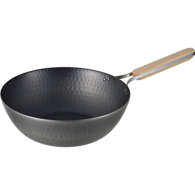 Enzo Flat-Bottomed Iron Induction Wok (1.6mm Thick) 28cm – Japanese Taste