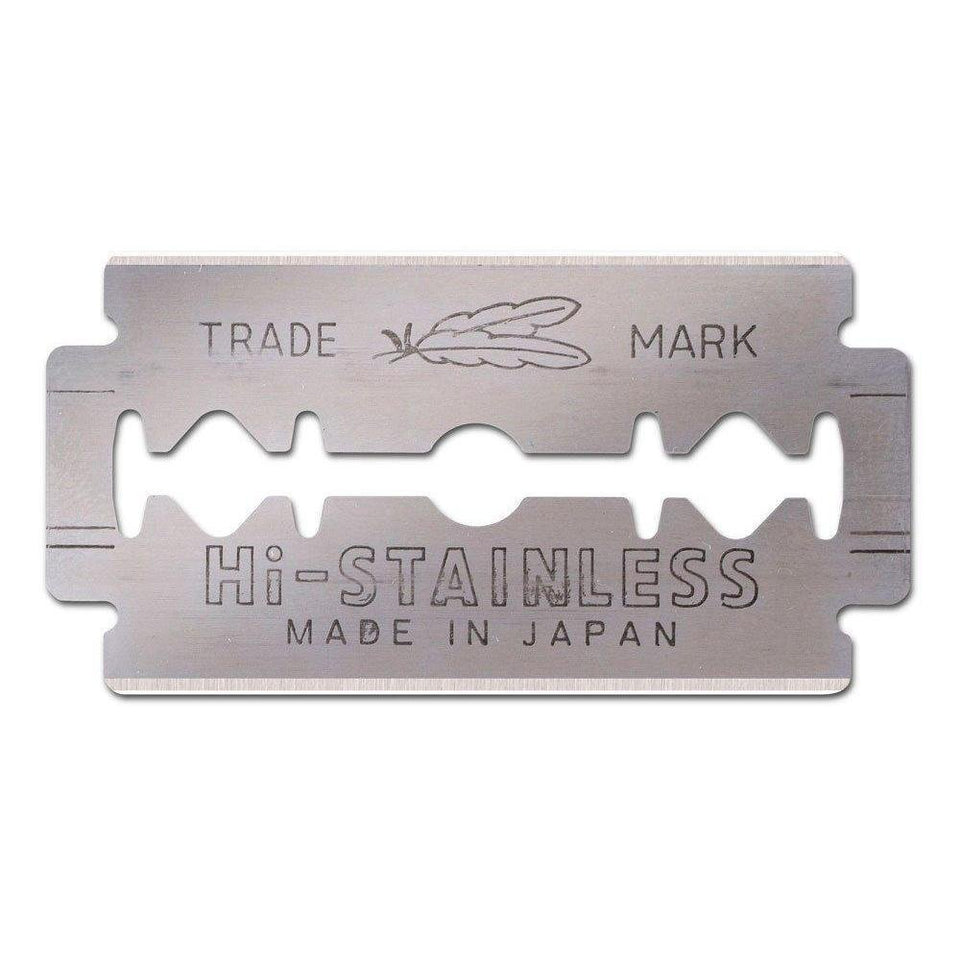 Feather Hi-Stainless Double Edge Razor Blade Refills 20 Blades ...