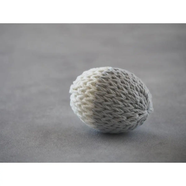 Ferretamago Egg Shaped Toy Cotton Ball for Ferrets Gray White 2.8"