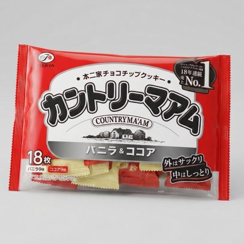 Fujiya Country MA'AM Vanilla & Cocoa Soft Chocolate Chip Cookies 18 ct.