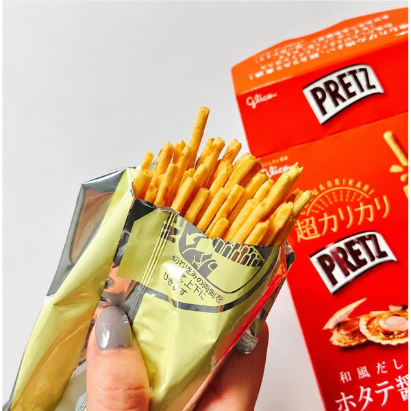 Glico Pretz Biscuit Sticks Scallop & Soy Sauce Dashi Flavor 1.94 oz (Pack of 10)