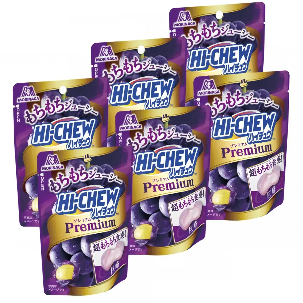 Hi-Chew Premium Kyoho Grape Flavor Soft Chewy Candy 32g (Pack of 6)
