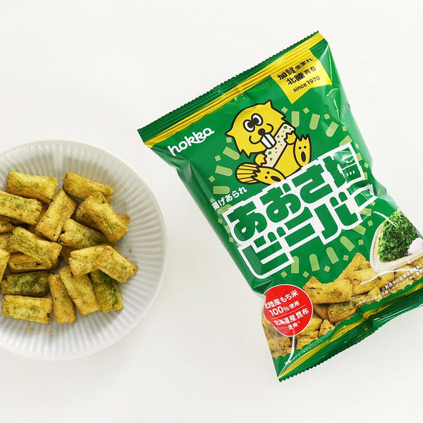 Hokka Beaver Crunchy And Salty Aosa Seaweed Rice Crackers 55g (Pack of 3)