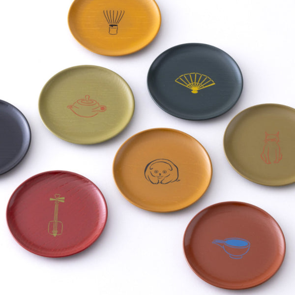 Mamezara Lacquered Small Plate Traditional Kyoto Tools Design