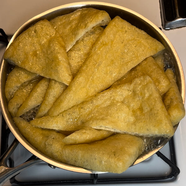 boiling the tofu pouches