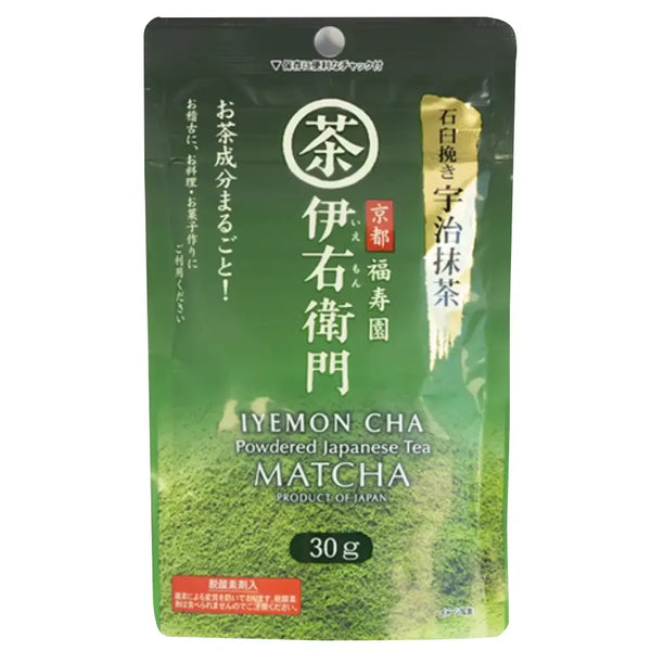 Iyemon Stone-Ground Uji Matcha Green Tea Powder 30g