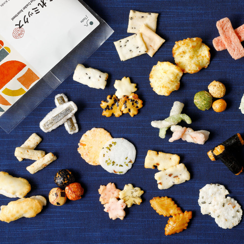 J Rice Pack J Taste Arare Mix Rice Cracker 20+ Kinds Assortment 80g