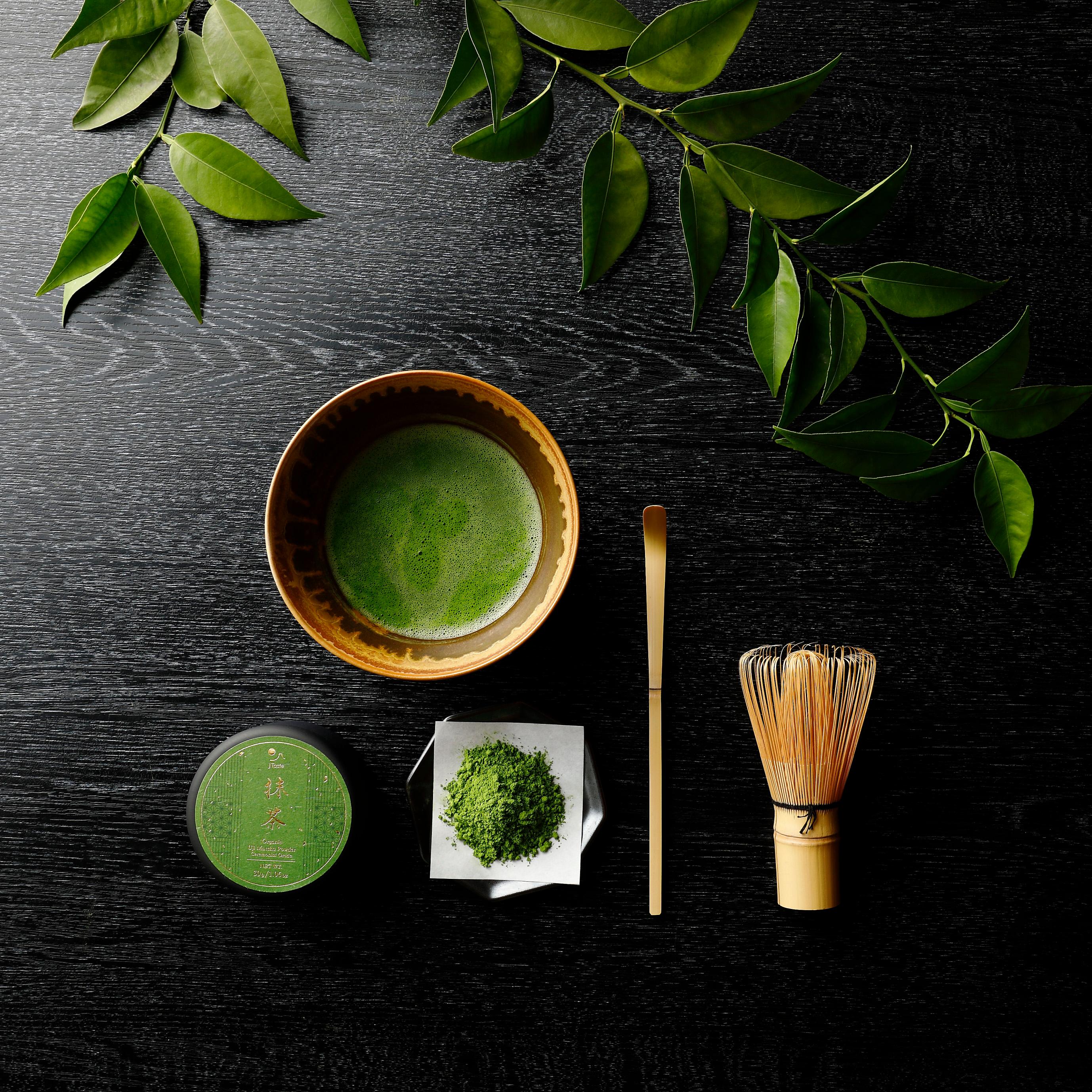 J Taste Ceremonial Grade Organic Uji Matcha Powder 1.1oz