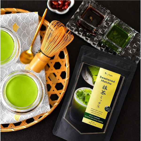 J Taste Multipurpose Sweetened Matcha Green Tea Powder 3.2oz