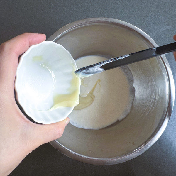 combining the cream and condensed milk