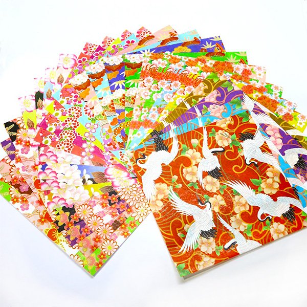 Kamiiso Washi Kyoto Kimono Pattern Chiyogami Origami Paper 24 Sheets ...