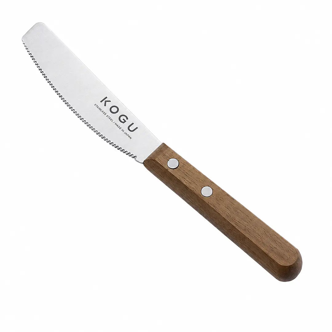 Kogu 2-in-1 Bread Knife & Spreader with Serrated Edge Wooden Handle