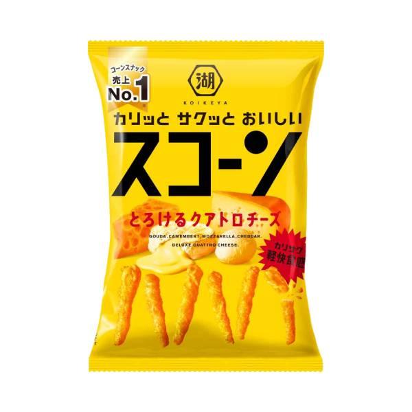 こやぎ Koikeya Scorn Melting Cheese Corn Chips 73g (Pack of 3 Bags)