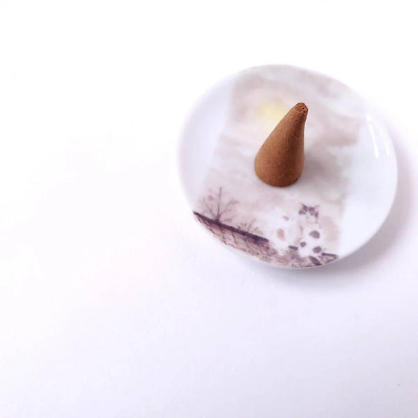 Late Autumn Scent Incense Cones Set With Burner (10 Cones)