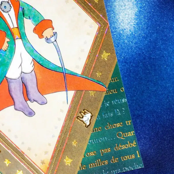Le Petit Prince Gold Foil-Stamped Postcard The Little Prince Design