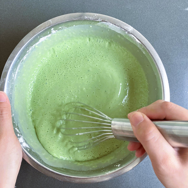 mixing until the batter is smooth