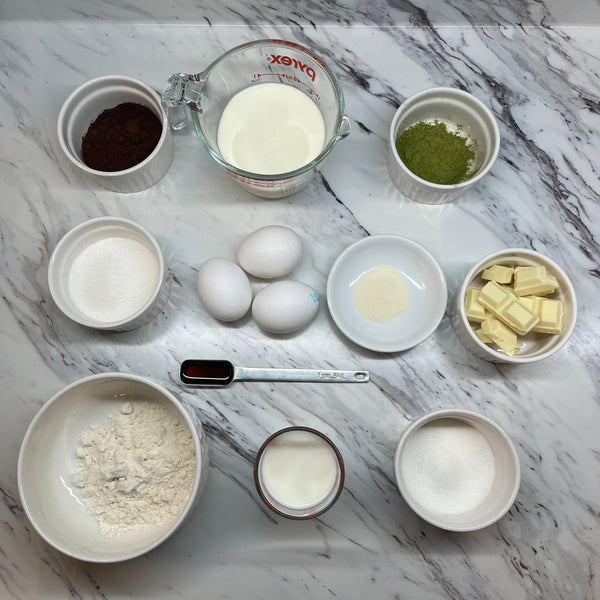 Matcha Mousse Cake Ingredients