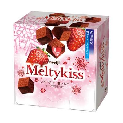 Meltykiss Strawberry Soft Melting Choco Strawberry Cubes 53g (Pack of