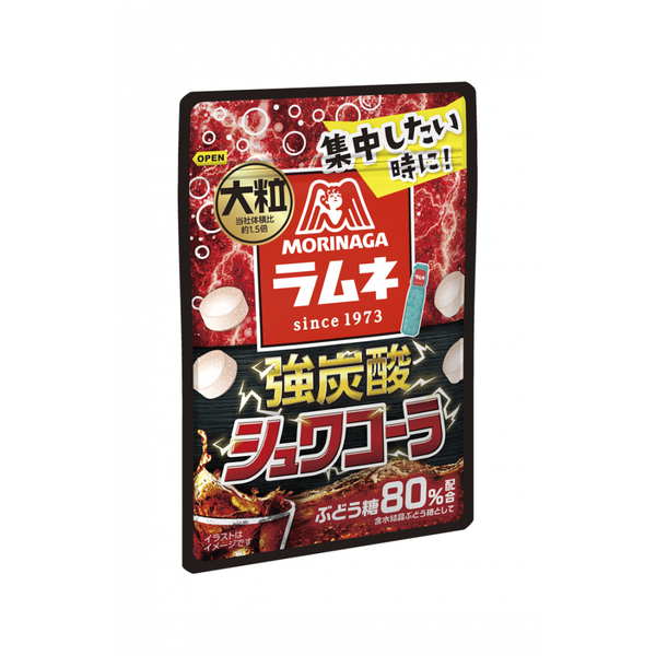 Morinaga Ramune Strong Fizzy Candy Sparkling Cola Flavor (Pack of 6)