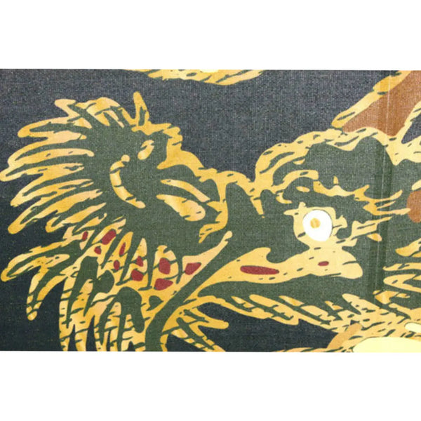 Noren Gold Woven Doorway Curtain Japanese Flying Dragon Design 33.5x59.1"