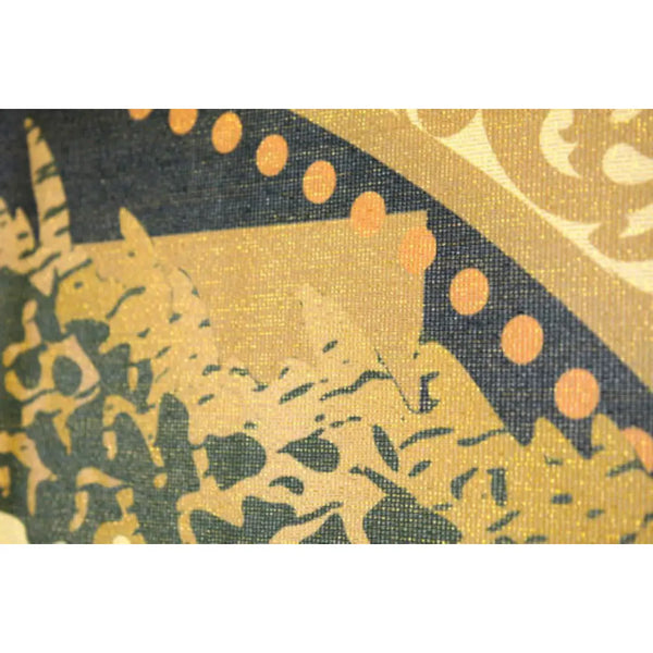 Noren Gold Woven Doorway Curtain Japanese Flying Dragon Design 33.5x59.1"