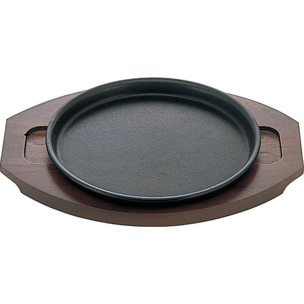 P-1-IKNG-YKBPLA-1-Ikenaga Cast Iron Yakisoba Plate Sizzling Plate With Wooden Stand.jpg