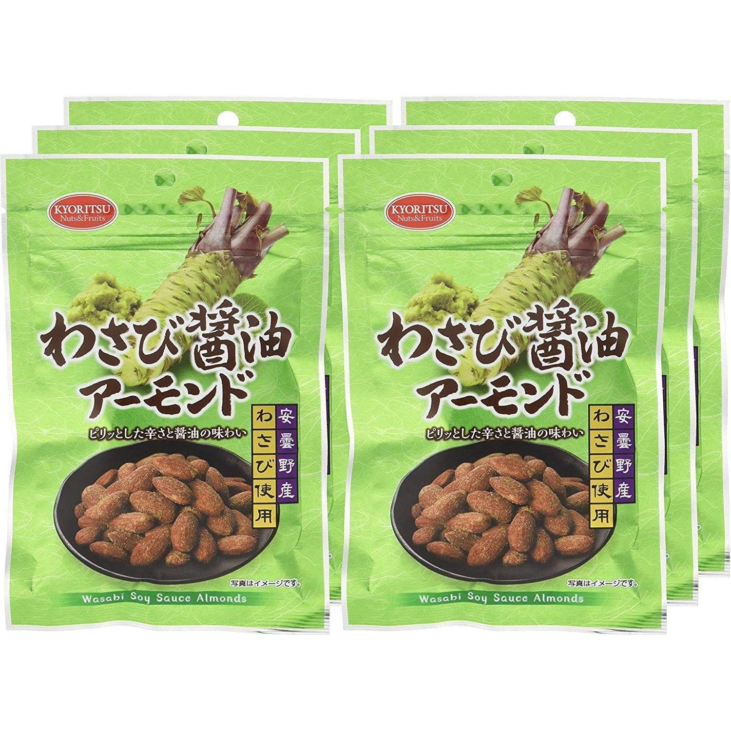 P-1-KYOR-ALMWAS-1:6-Kyoritsu Roasted Almond Snack Wasabi Soy Sauce Flavor 45g (Pack of 6).jpg