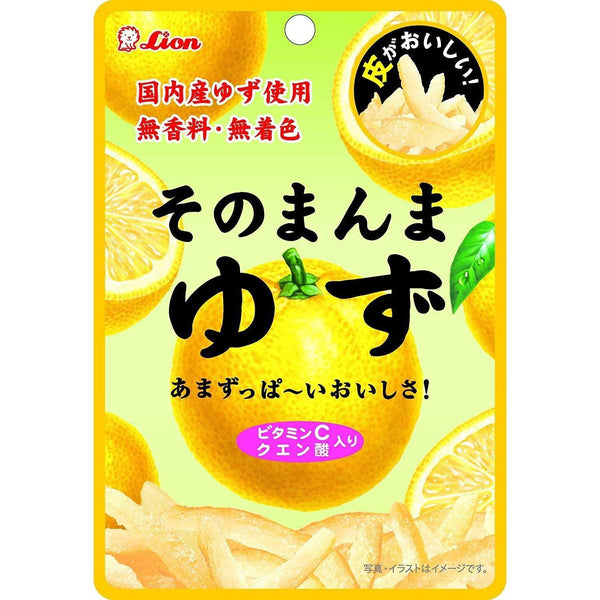 P-1-LION-YUZPEL-1:6-Lion Sonomanma Yuzu Candied Yuzu Citrus Peel Snack 23g (Pack of 6).jpg