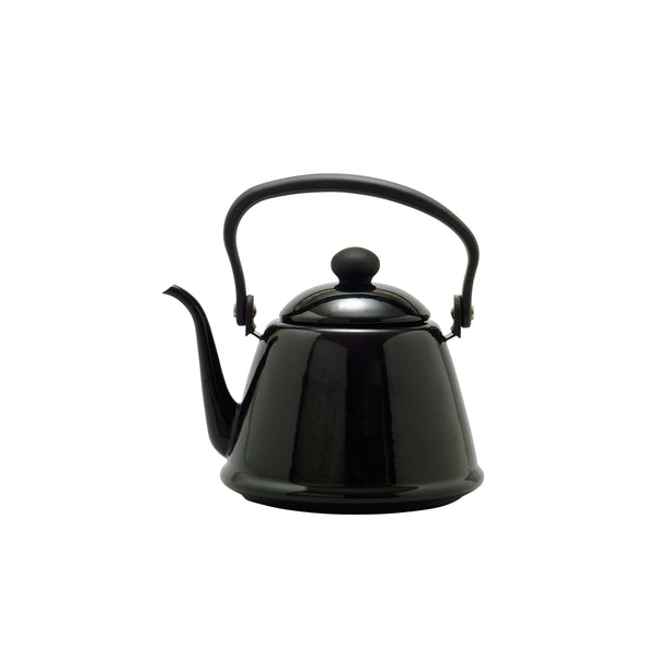 Noda Horo Drip Kettle II Japanese Enamel Gooseneck Kettle Black DK-200BK