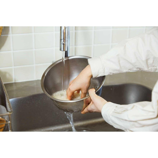 Stainless Steel 3-Way Rice Washing Bowl With Strainer