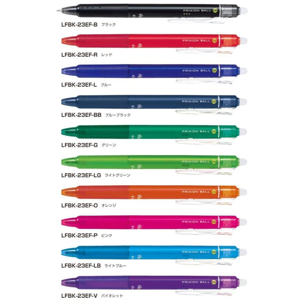 P-2-PLOT-KNKPEN-LFBK230EF10C-Pilot Frixion Ball Knock Erasable Gel Ink Pens 10 Colors 0.jpg