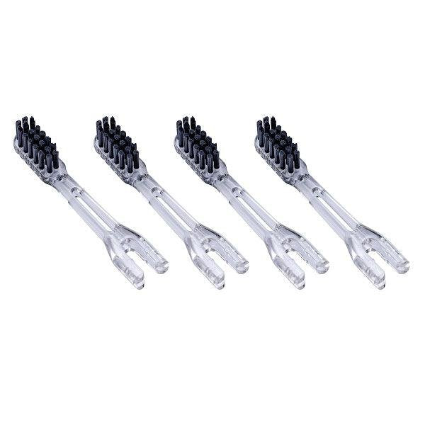 Soladey N4 Ionic Toothbrush Compact Replacement Heads Medium Black 4 ct.