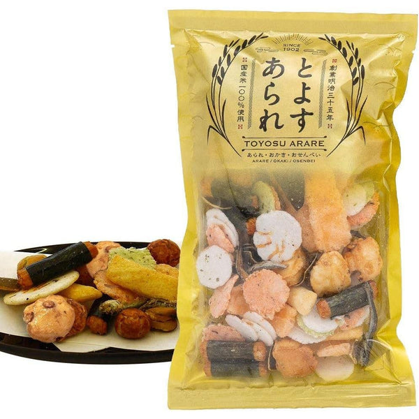 P-2-TYSU-ARECRK-1:3-Toyosu Arare Japanese Rice Crackers 9 Types Assortment 80g (Pack of 3).jpg
