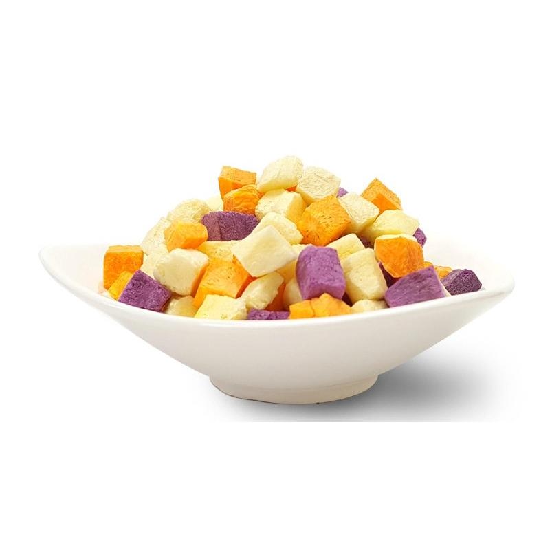Quick-Bite Organic Dried Vegetable Cubes Snack 10g (Pack of 3)