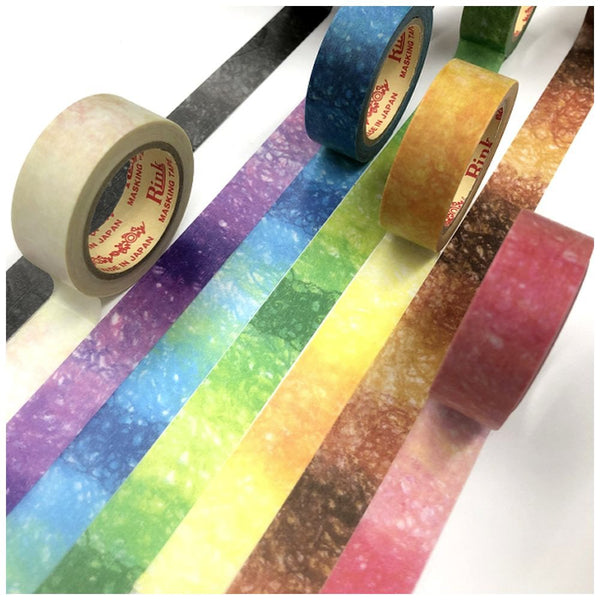 Rinrei Rink Masking Tape Colorful Craft Washi Tape 8 Colors