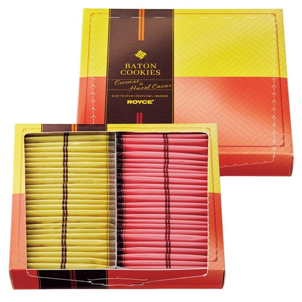Royce Baton Biscuits Coconut and Hazelcacao 50 Pieces