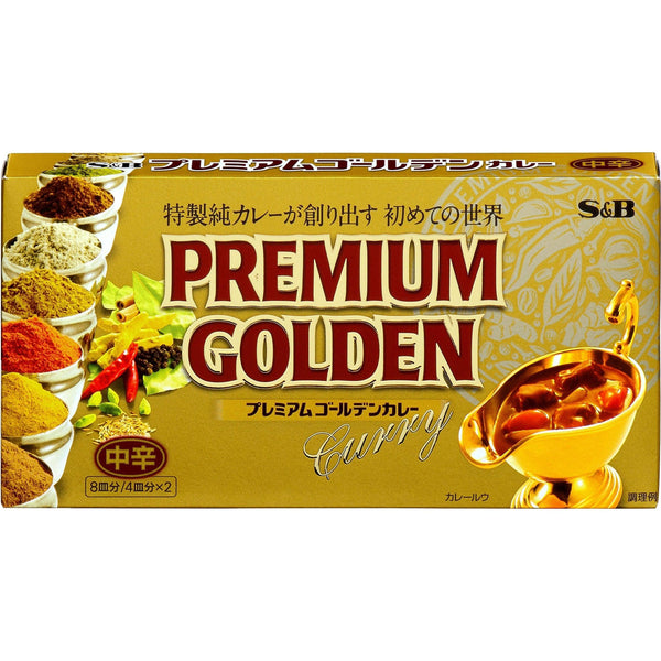 S&B Premium Golden Japanese Curry Roux Blocks 160g, Japanese Taste