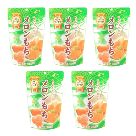 Seiki Bite Sized Mochi Snack Japanese Melon Flavor (Pack of 5)