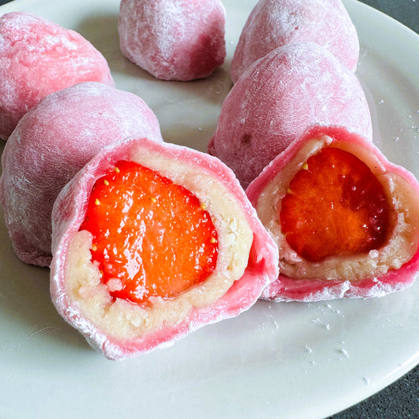 inside of strawberry mochi